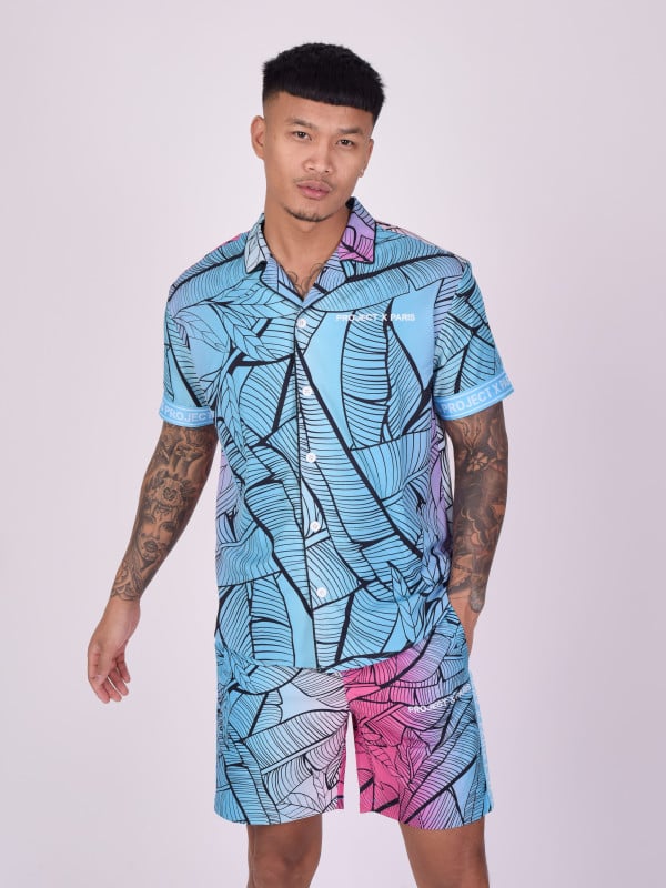 Project X Paris Chemise Décontractée Imprimé Tropical Avec Col à Revers