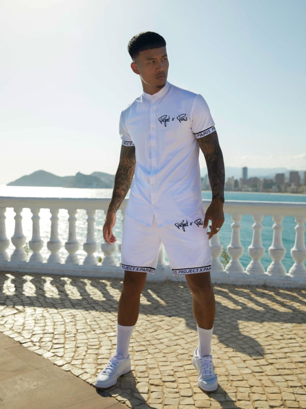 Project X Paris Chemise Manches Courtes Logo Brodé En Relief