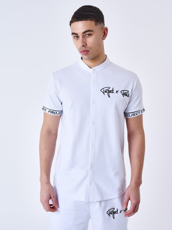 Project X Paris Chemise Manches Courtes Logo Brodé En Relief