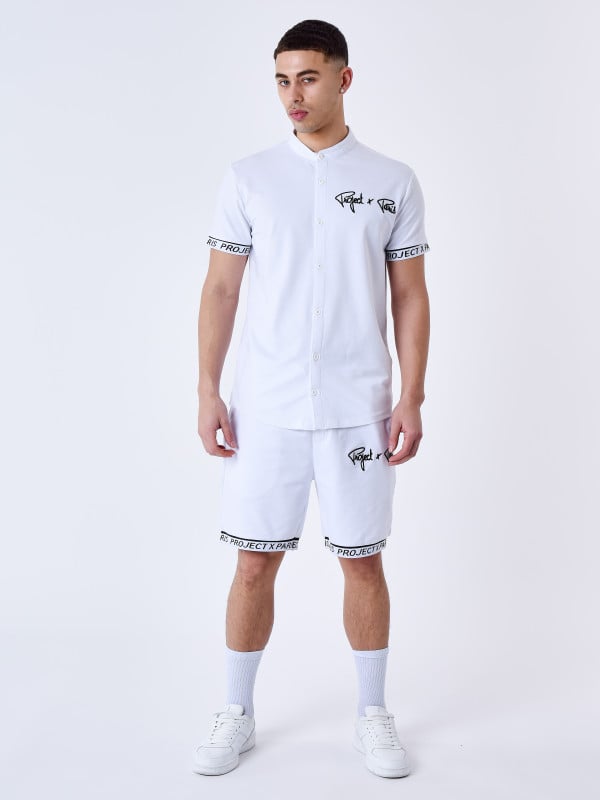 Project X Paris Chemise Manches Courtes Logo Brodé En Relief