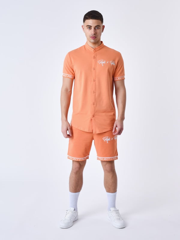 Project X Paris Chemise Manches Courtes Logo Brodé En Relief
