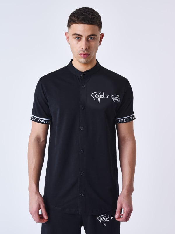 Project X Paris Chemise Manches Courtes Logo Brodé En Relief
