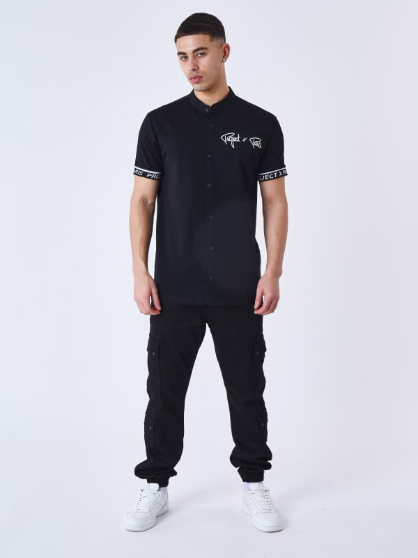 Project X Paris Chemise Manches Courtes Logo Brodé En Relief