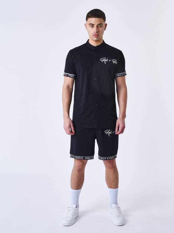 Project X Paris Chemise Manches Courtes Logo Brodé En Relief