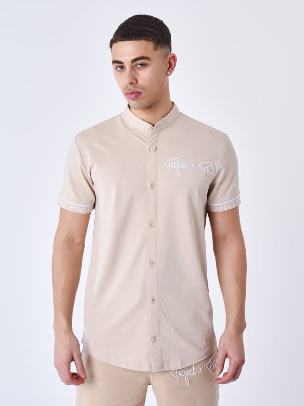 Project X Paris Chemise Manches Courtes Logo Brodé En Relief