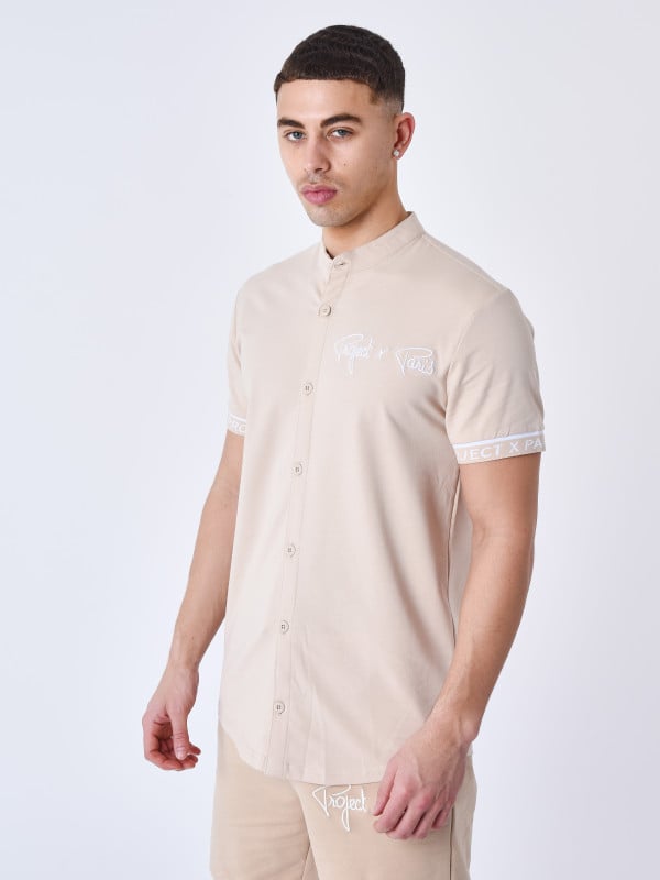 Project X Paris Chemise Manches Courtes Logo Brodé En Relief