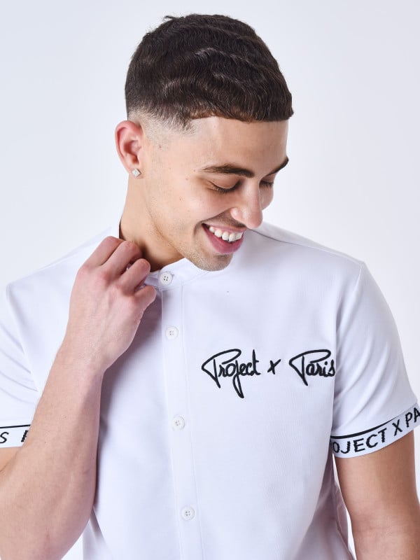 project x paris Chemise manches courtes logo brodé en relief