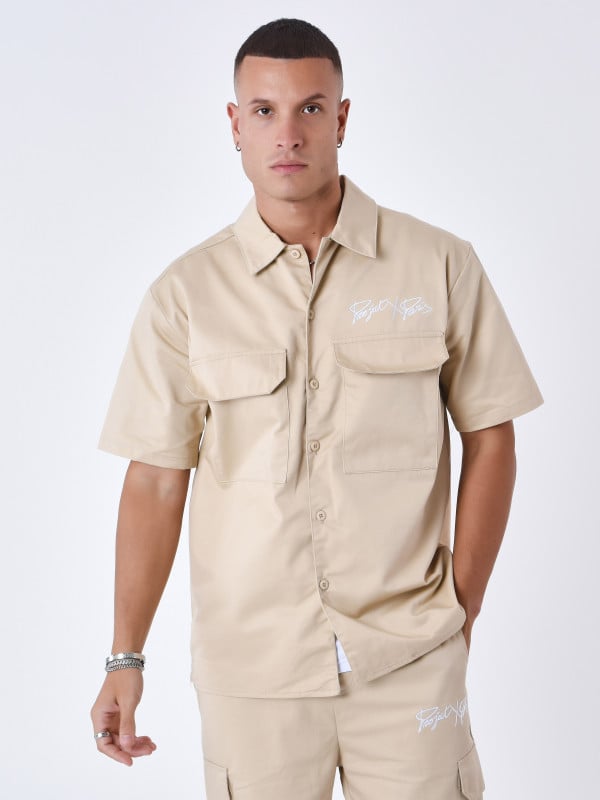 Project X Paris Chemise Manches Courtes Uni à Poches