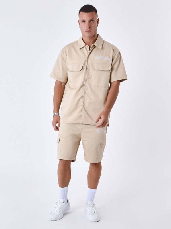 Project X Paris Chemise Manches Courtes Uni à Poches