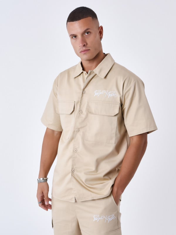 Project X Paris Chemise Manches Courtes Uni à Poches