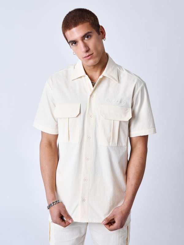 Project X Paris Chemise Manches Courtes Uni Texturé