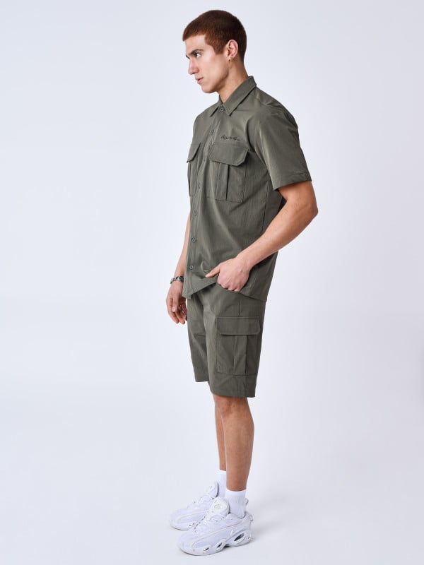 Project X Paris Chemise Manches Courtes Uni Texturé