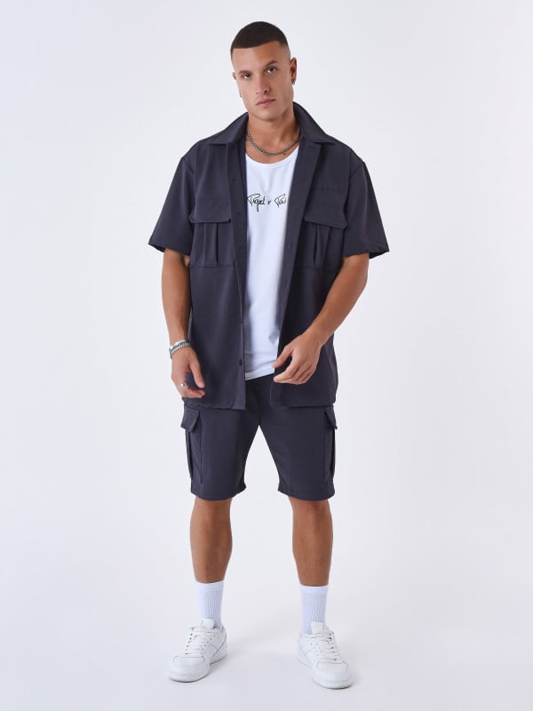 Project X Paris Chemise Manches Courtes Uni Texturé