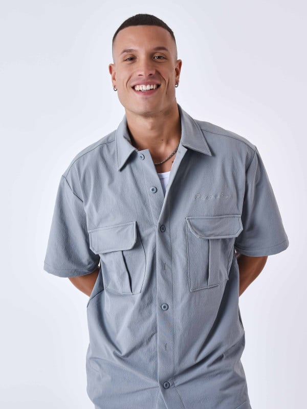 Project X Paris Chemise Manches Courtes Uni Texturé