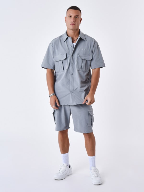 Project X Paris Chemise Manches Courtes Uni Texturé