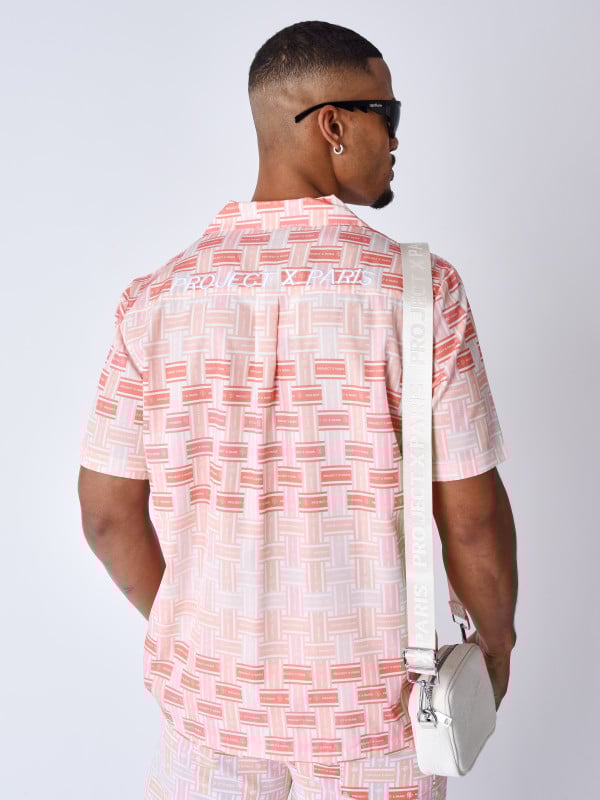 Project X Paris Chemise Manches Courts Imprimé Streamer