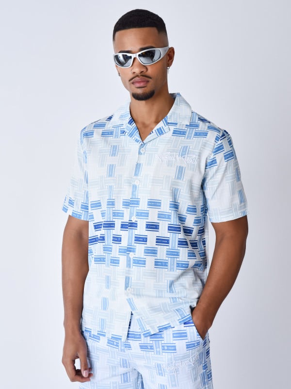 project x paris Chemise manches courts imprimé Streamer