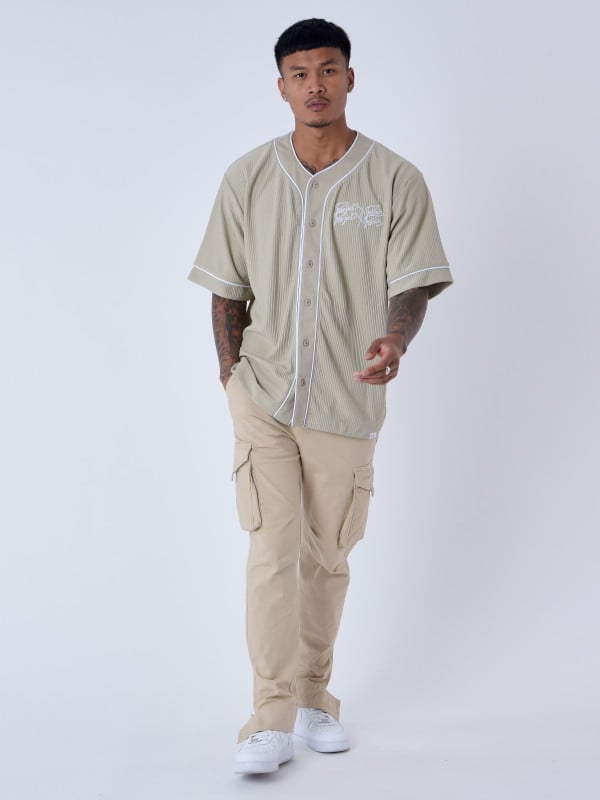 Project X Paris Chemise Style Maillot De Baseball En Matière Texturé