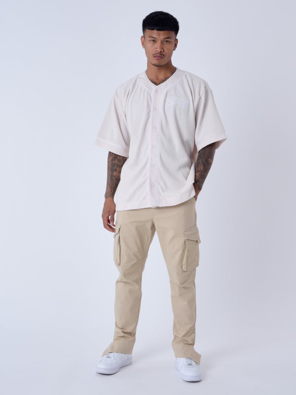 Project X Paris Chemise Style Maillot De Baseball En Matière Texturé