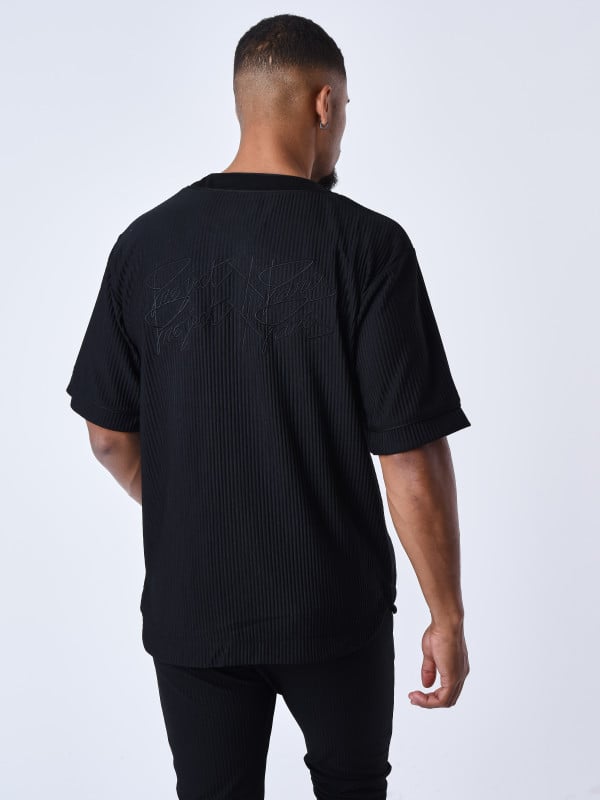 Project X Paris Chemise Style Maillot De Baseball En Matière Texturé