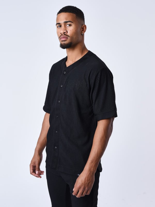 Project X Paris Chemise Style Maillot De Baseball En Matière Texturé