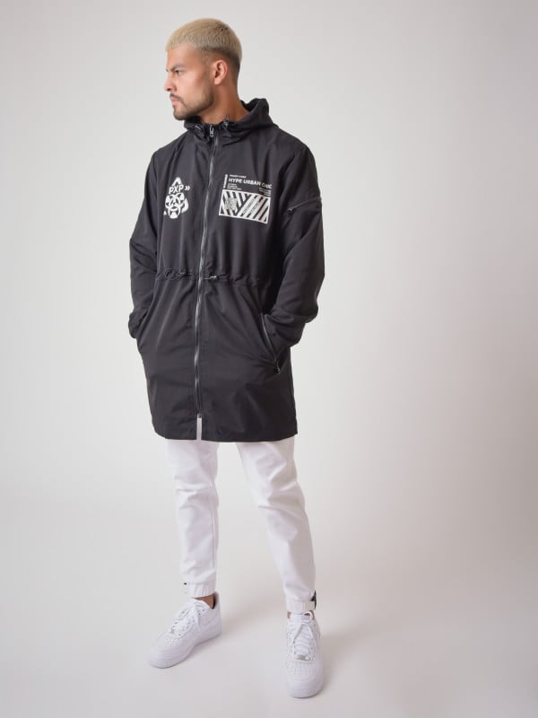 Project X Paris Coupe Vent Long Black & White "Baba Collab"
