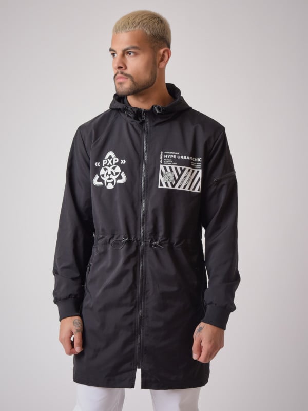 Project X Paris Coupe Vent Long Black & White "Baba Collab"