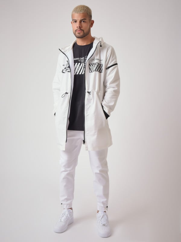 Project X Paris Coupe Vent Long Black & White "Baba Collab"