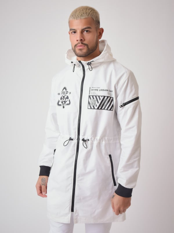 Project X Paris Coupe Vent Long Black & White "Baba Collab"