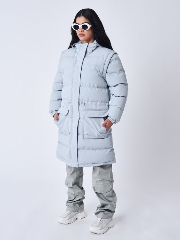 Project X Paris Doudoune Longue Matelassé Manches Amovibles