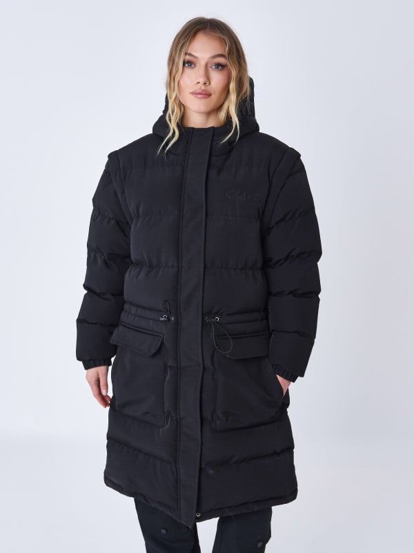 Project X Paris Doudoune Longue Matelassé Manches Amovibles