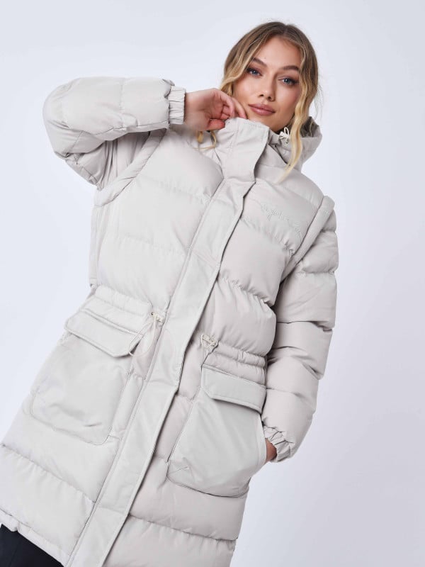 Project X Paris Doudoune Longue Matelassé Manches Amovibles