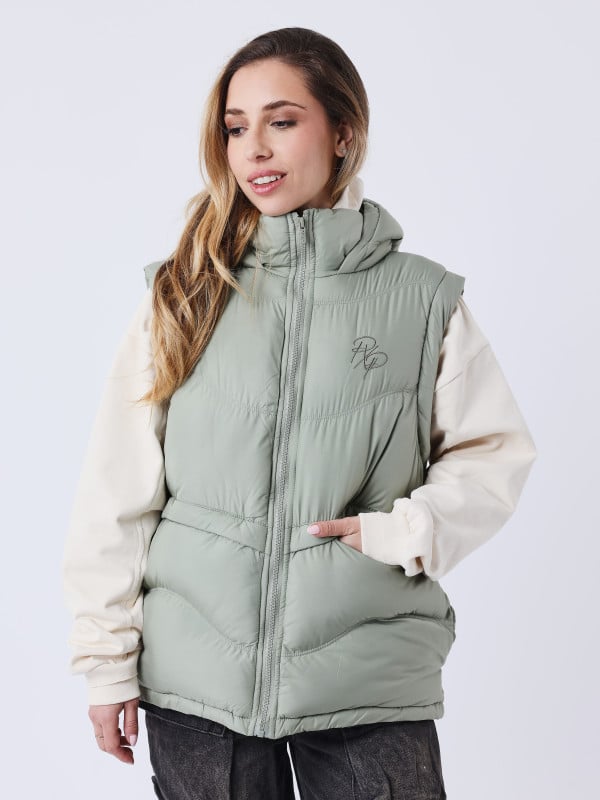 project x paris Doudoune sans manches à capuche Vague