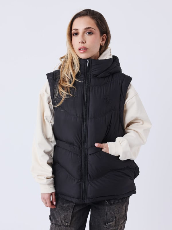 project x paris Doudoune sans manches à capuche Vague