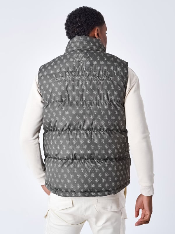 Project X Paris Doudoune Sans Manches All Over Monogramme