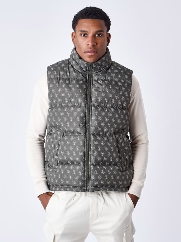 project x paris Doudoune sans manches all over monogramme