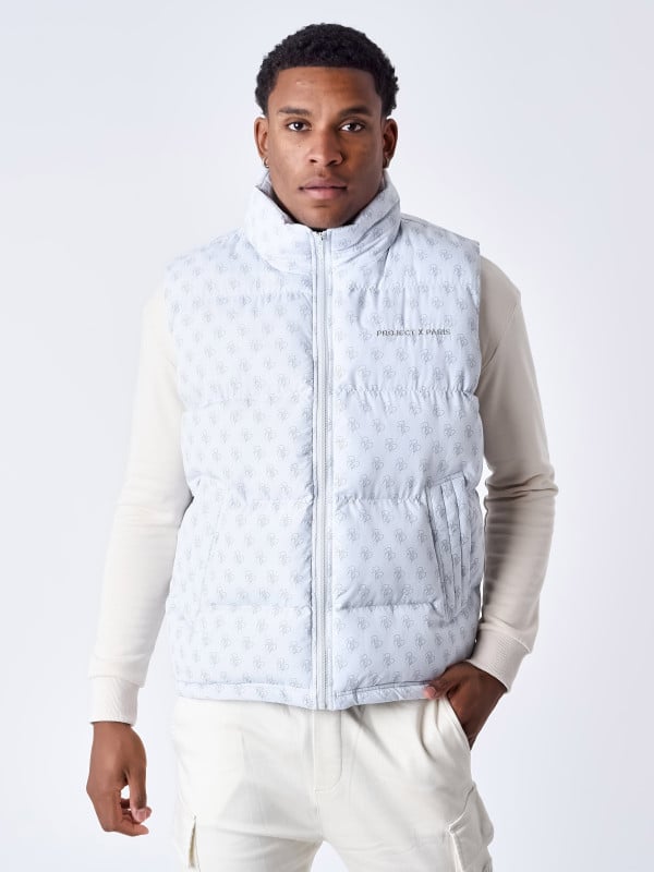 project x paris Doudoune sans manches all over monogramme