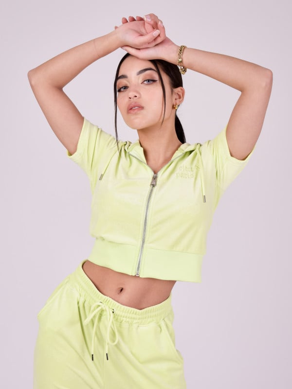 Project X Paris Gilet Zippé Manches Courtes En Velours