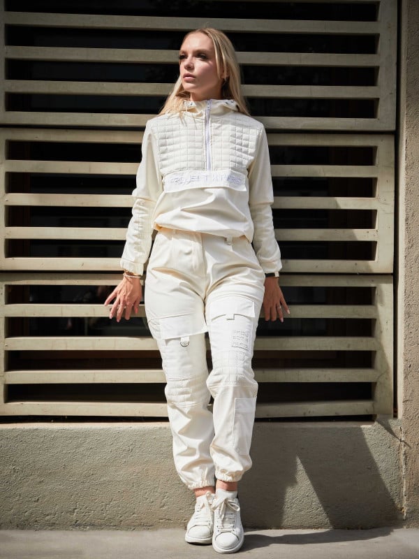 Project X Paris Hoodie Enfiable Matelassage Carré Simili Cuir