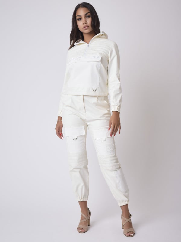 Project X Paris Hoodie Enfiable Matelassage Carré Simili Cuir