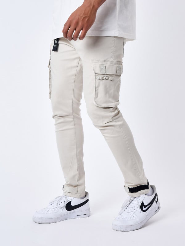 Project X Paris Jean Cargo Poches Et Sangle De Resserrement En Bas