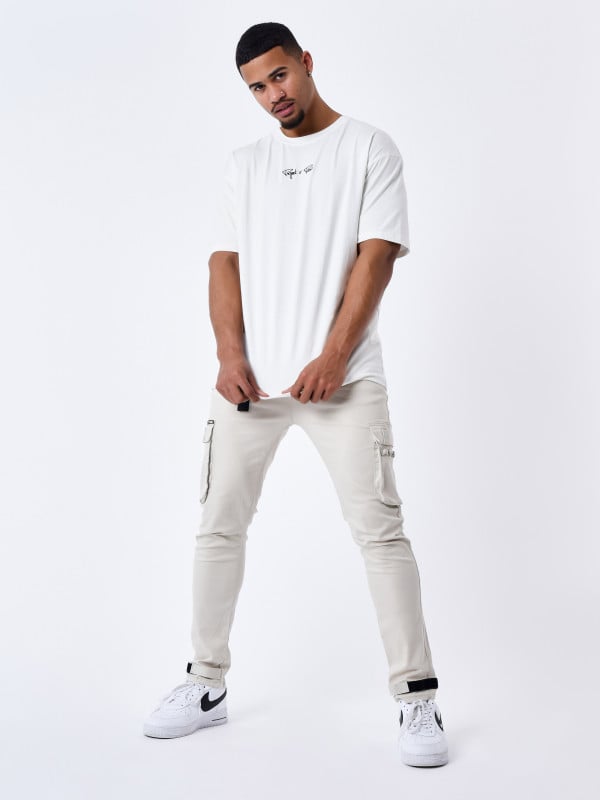 Project X Paris Jean Cargo Poches Et Sangle De Resserrement En Bas