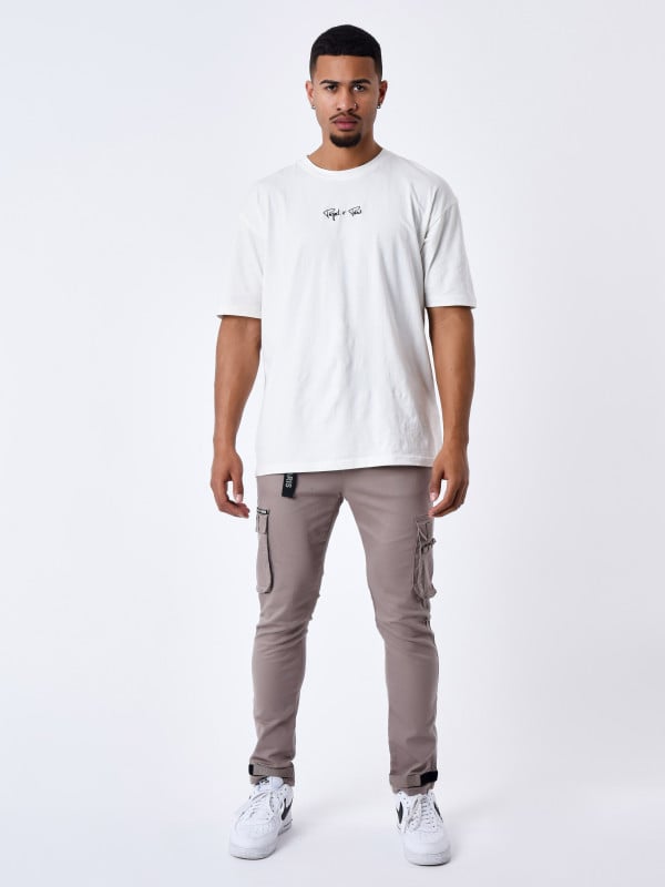 Project X Paris Jean Cargo Poches Et Sangle De Resserrement En Bas