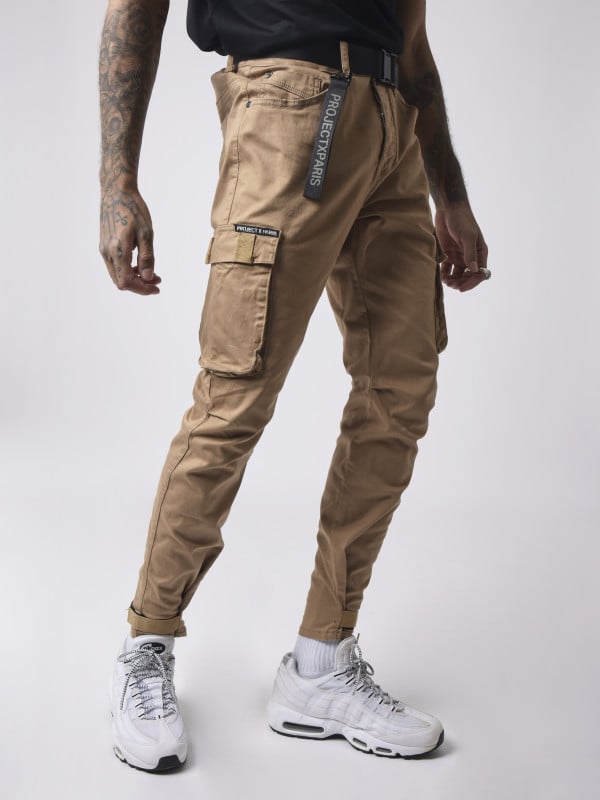 Project X Paris Jean Cargo Poches Et Sangle De Resserrement En Bas