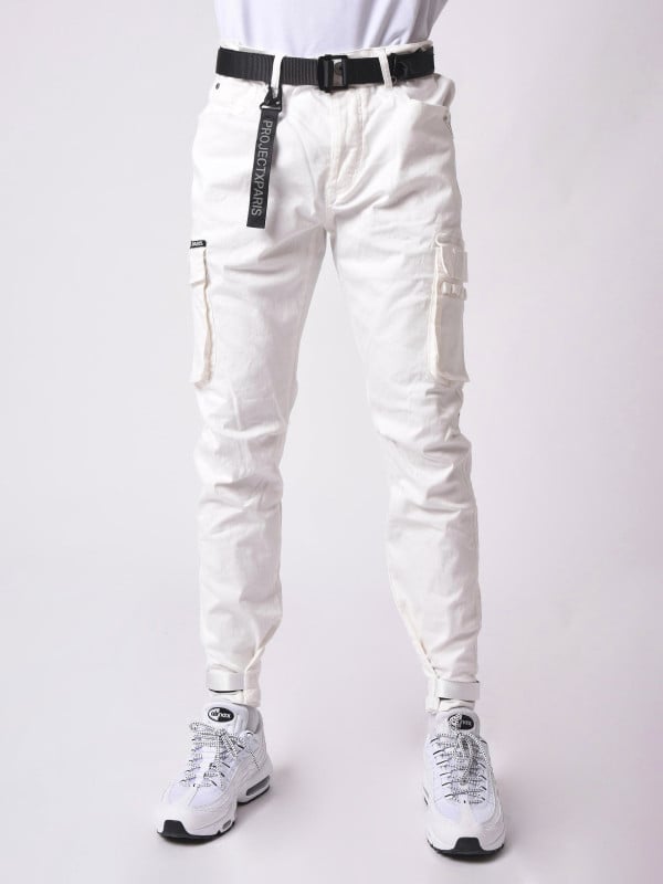 Project X Paris Jean Cargo Poches Et Sangle De Resserrement En Bas