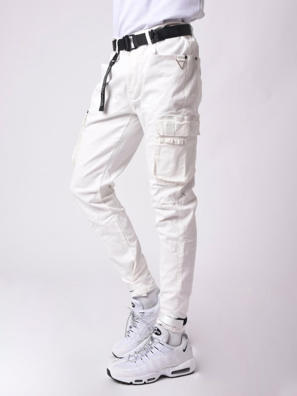 Project X Paris Jean Cargo Poches Et Sangle De Resserrement En Bas