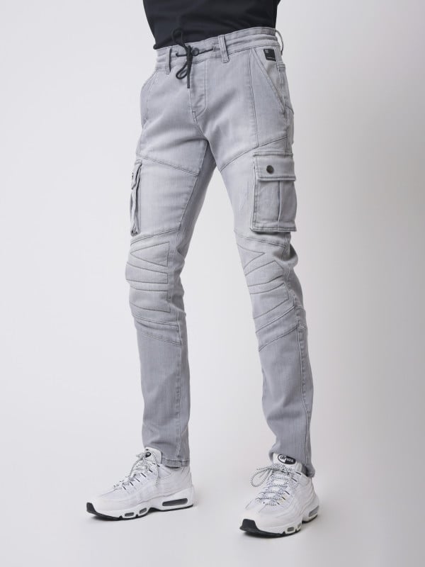 Project X Paris Jean Slim Poche Côté Surpiqure Biker