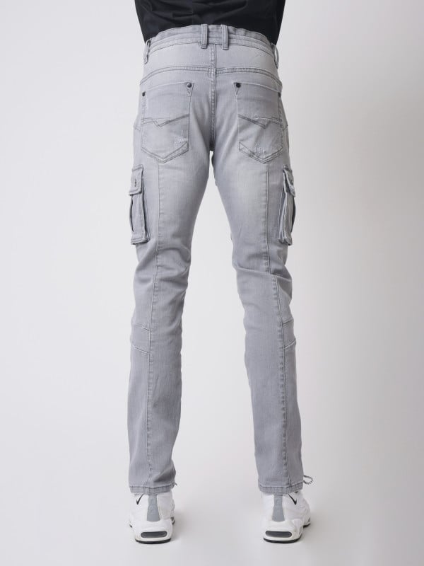 Project X Paris Jean Slim Poche Côté Surpiqure Biker