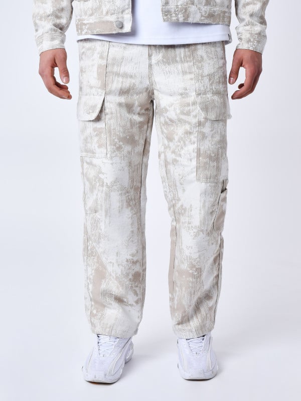 Project X Paris Pantalon A Poches En Toile Abstrait