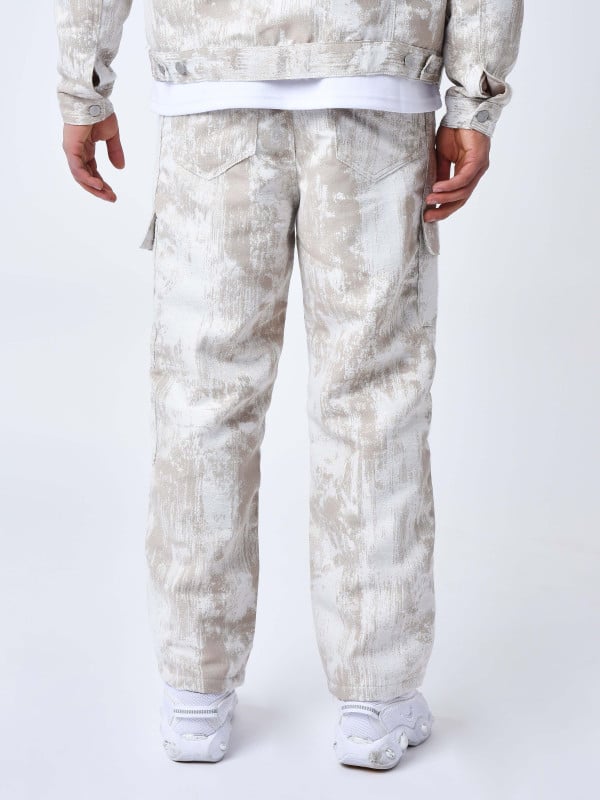 Project X Paris Pantalon A Poches En Toile Abstrait